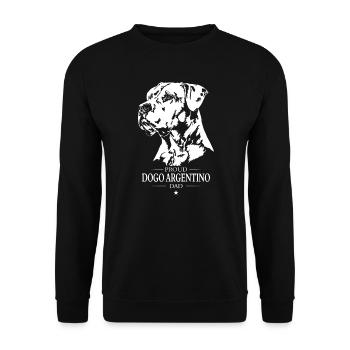 Dogo Argentino Dad Dog Dog Wilsigns - Unisex Sweatshirt - black - Front - Alina (178cm) & Michal (187cm)