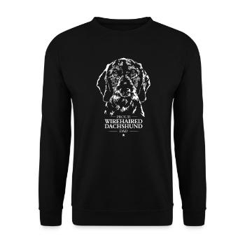Teckel à poil dur Papa Teckel à poil dur Wilsigns - Sweat-shirt Unisexe - noir - Devant - Alina (178cm) & Michal (187cm)