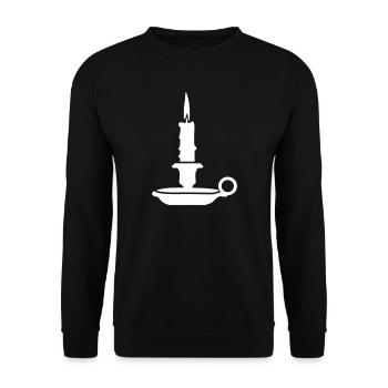 candle - Unisex Sweatshirt - black - Front - Alina (178cm) & Michal (187cm)