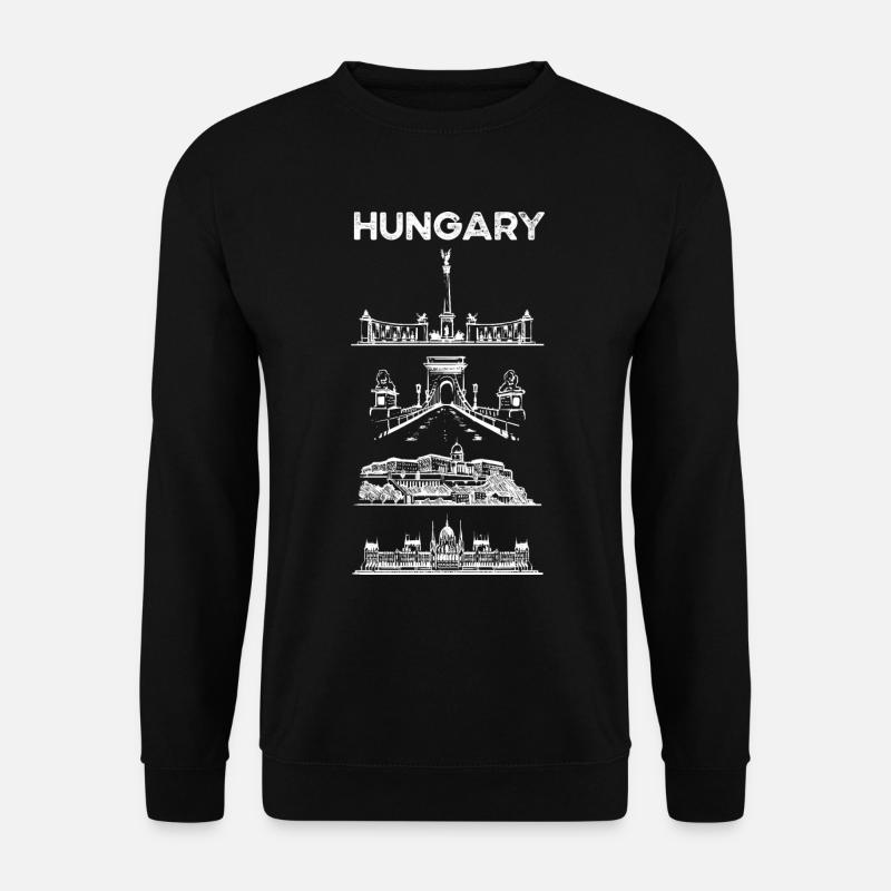 Ungarn Flagge Europäische Union Geschenk - Unisex Pullover - Schwarz