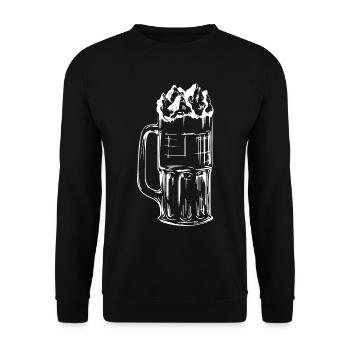 Bier - Berg - - Unisex Pullover - Schwarz - Vorne - Alina (178cm) & Michal (187cm)