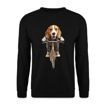 Beagle - Unisex Pullover - Schwarz - Vorne - Alina (178cm) & Michal (187cm)