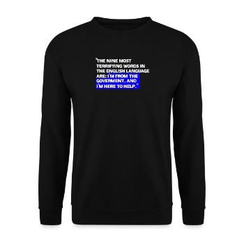 Paradoxical State Aid Quotes - Unisex Sweatshirt - black - Front - Alina (178cm) & Michal (187cm)