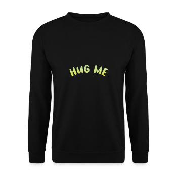 hug me - Unisex Pullover - Schwarz - Vorne - Alina (178cm) & Michal (187cm)