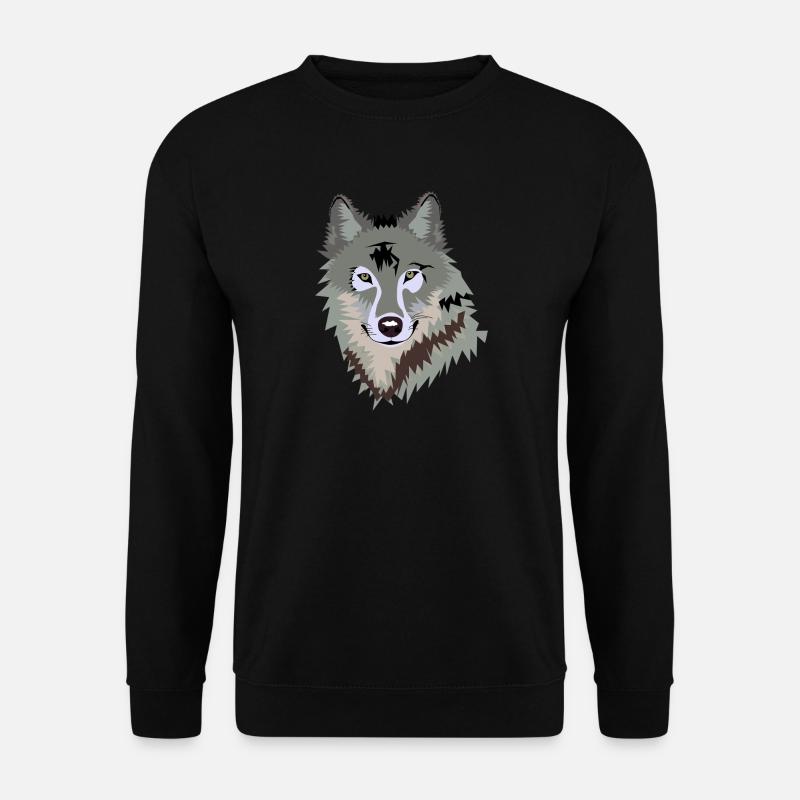 Wolf - Unisex Pullover - Schwarz