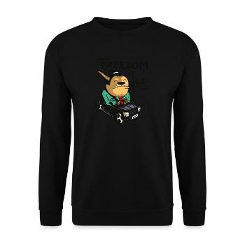 la liberté est réelle - Sweat-shirt Unisexe - noir - Devant - Alina (178cm) & Michal (187cm)