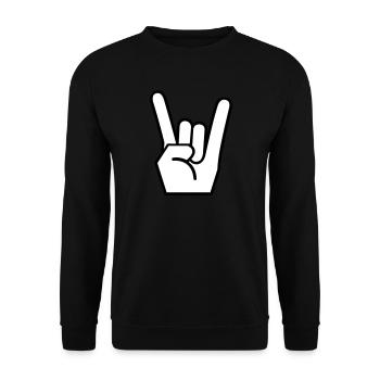 Metalhand - Unisex Pullover - Schwarz - Vorne - Alina (178cm) & Michal (187cm)