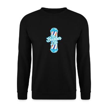 Das Frisör Leben - Unisex Pullover - Schwarz - Vorne - Alina (178cm) & Michal (187cm)