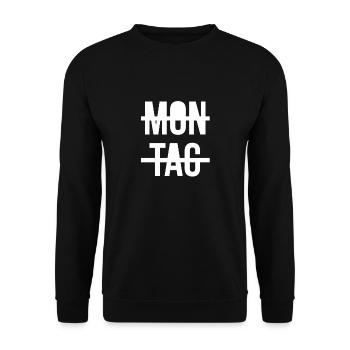Monday - Unisex Sweatshirt - black - Front - Alina (178cm) & Michal (187cm)