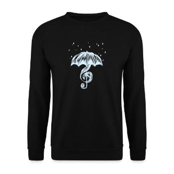 Clef sous la pluie - Sweat-shirt Unisexe - noir - Devant - Alina (178cm) & Michal (187cm)
