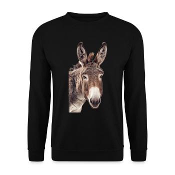Donkey - Unisex Sweatshirt - black - Front - Alina (178cm) & Michal (187cm)