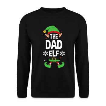 Elfe de cadeau de Noël de famille assorti de groupe - Sweat-shirt Unisexe - noir - Devant - Alina (178cm) & Michal (187cm)