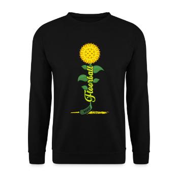 Floorball Unihockey FLOORBALL-Sommer Floorballer - Unisex Pullover - Schwarz - Vorne - Alina (178cm) & Michal (187cm)