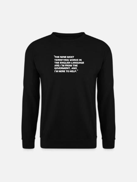 Government Promise Quotes T-Shirt - Unisex Sweatshirt - black