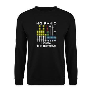 Deejay DJ Knob Mixer Mixer Turntable Buttons - Unisex Sweatshirt - black - Front - Alina (178cm) & Michal (187cm)