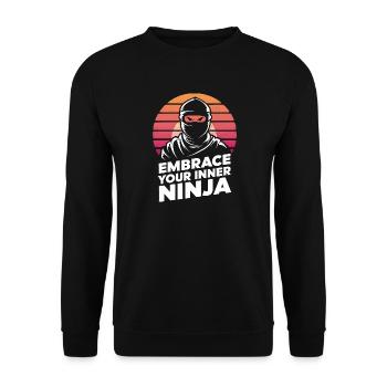 Embrassez le ninja qui sommeille en vous - Sweat-shirt Unisexe - noir - Devant - Alina (178cm) & Michal (187cm)