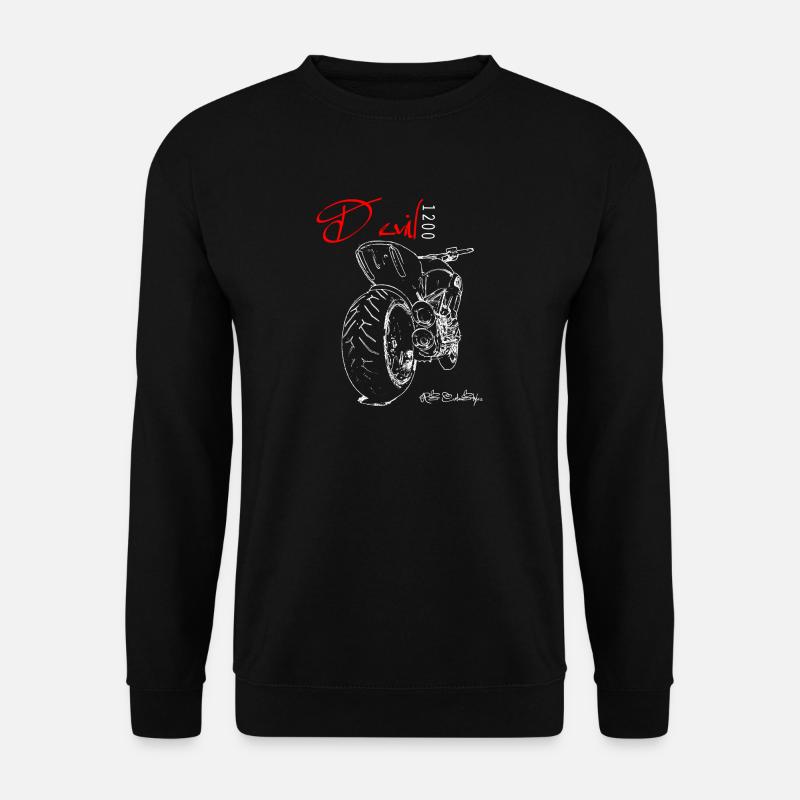 Duc Diavel Custom 1200 Motorrad Biker - Unisex Pullover - Schwarz