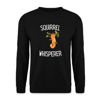 Forest Dweller Animal Lover Forest Animal Squirrel - Unisex Sweatshirt - black - Front - Alina (178cm) & Michal (187cm)
