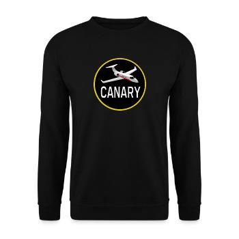 Aviation plane spotting Canary plane - Unisex Sweatshirt - black - Front - Alina (178cm) & Michal (187cm)