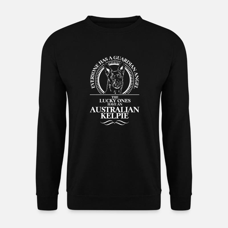AUSTRALIAN KELPIE Guardian Angel Spruch WILSIGNS - Unisex Pullover - Schwarz