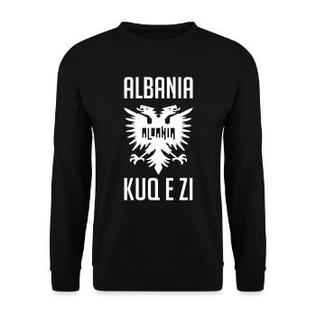 Albania Eagle Albanian Saying Gift Idea - Unisex Sweatshirt - black - Front - Alina (178cm) & Michal (187cm)