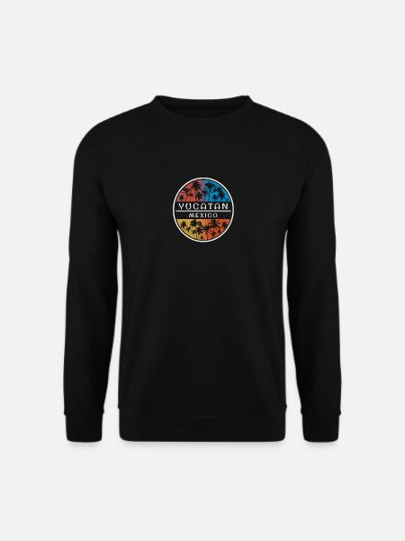 Yucatan Mexiko Stilvolle Urlaub Souvenir Palme - Unisex Pullover - Schwarz