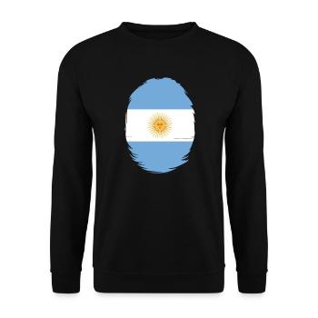Argentina Flag South America Argentine Flag - Unisex Sweatshirt - black - Front - Alina (178cm) & Michal (187cm)