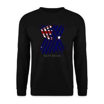 Drapeau australien sous drapeau australien - Sweat-shirt Unisexe - noir - Devant - Alina (178cm) & Michal (187cm)