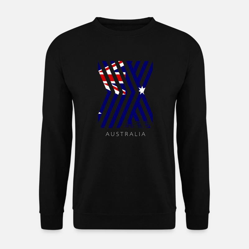 Drapeau australien sous drapeau australien - Sweat-shirt Unisexe - noir