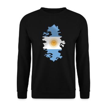 Argentine Drapeau Amérique du Sud Drapeau argentin - Sweat-shirt Unisexe - noir - Devant - Alina (178cm) & Michal (187cm)