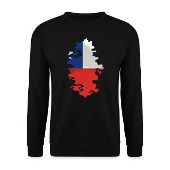 Chili Drapeau Amérique du Sud Drapeau Chili Vintage - Sweat-shirt Unisexe - noir - Devant - Alina (178cm) & Michal (187cm)