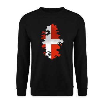 Denmark Flag Scandinavia Danish Flag Travel - Unisex Sweatshirt - black - Front - Alina (178cm) & Michal (187cm)