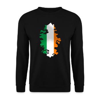 Ireland Flag Vintage Irish Flag Dublin - Unisex Sweatshirt - black - Front - Alina (178cm) & Michal (187cm)