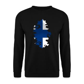 Finland Flag Suomi Finnish Flag Used Look - Unisex Sweatshirt - black - Front - Alina (178cm) & Michal (187cm)