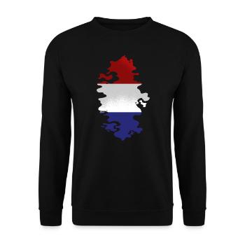 Pays-Bas Drapeau Hollande Drapeau néerlandais - Sweat-shirt Unisexe - noir - Devant - Alina (178cm) & Michal (187cm)