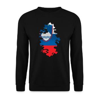 Slovenia Flag Balkan Slovenian Flag Vintage - Unisex Sweatshirt - black - Front - Alina (178cm) & Michal (187cm)