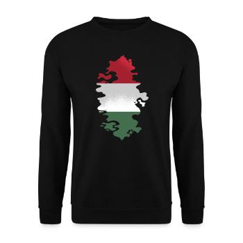 Hungary Flag Hungarian Flag Balaton Hungary - Unisex Sweatshirt - black - Front - Alina (178cm) & Michal (187cm)