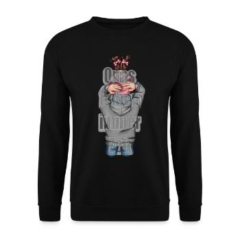 Opas haben immer Zeit Enkelin - Unisex Pullover - Schwarz - Vorne - Alina (178cm) & Michal (187cm)