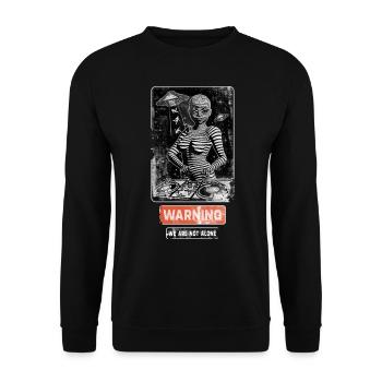 Music | Extraterrestrial woman behind the mixing desk. - Unisex Sweatshirt - black - Front - Alina (178cm) & Michal (187cm)
