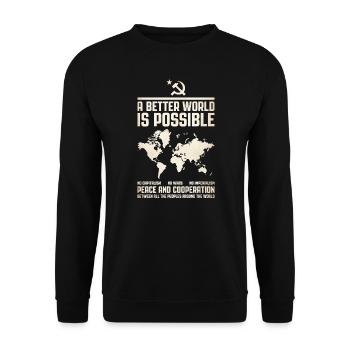 A Better World 2 - Unisex Sweatshirt - black - Front - Alina (178cm) & Michal (187cm)