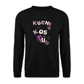 Cake costume, cake, costume, carnival - Unisex Sweatshirt - black - Front - Alina (178cm) & Michal (187cm)