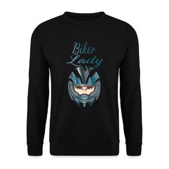 Lady biker pour un motard motard - Sweat-shirt Unisexe - noir - Devant - Alina (178cm) & Michal (187cm)