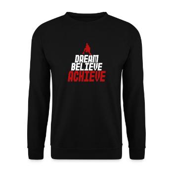 Entraînement de basketball Dire rêve croire réaliser - Sweat-shirt Unisexe - noir - Devant - Alina (178cm) & Michal (187cm)