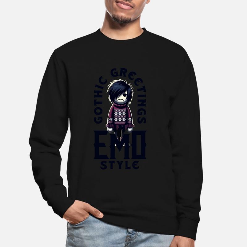 Salutations gothiques dans l’esthétique emocore de style emo Sweat-shirt Unisexe