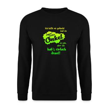 Super cool uncle gift best uncle - Unisex Sweatshirt - black - Front - Alina (178cm) & Michal (187cm)