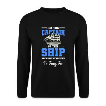 Sailing Captain Sail Sailor - Unisex Sweatshirt - black - Front - Alina (178cm) & Michal (187cm)