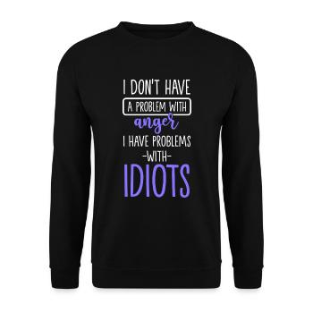 Idiots Drôle Drôle - Sweat-shirt Unisexe - noir - Devant - Alina (178cm) & Michal (187cm)