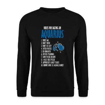 Zodiac sign January Astrology Moon - Unisex Sweatshirt - black - Front - Alina (178cm) & Michal (187cm)