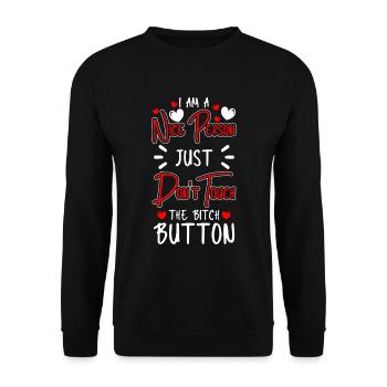Nur Gucken Lustig Ärger - Unisex Pullover - Schwarz - Vorne - Alina (178cm) & Michal (187cm)