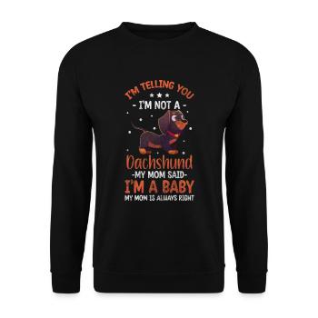 Dachshund Dogs Dog Love - Unisex Sweatshirt - black - Front - Alina (178cm) & Michal (187cm)